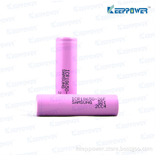 Keeppower 18650 3.7V 2600mAh li-ion battery for Sumsung ICR18650-26F